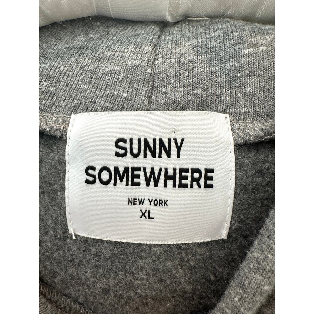 SUNNY SOMEWHERE I Heart New York City Classic Hoodie Gray Graphic Sweatshirt XL - Picture 7 of 8